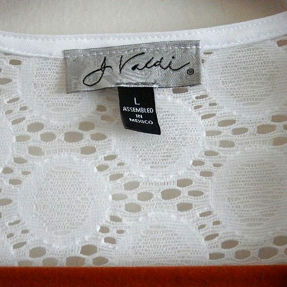 NWT J. Valdi White Lace Cover Up L - Picture 5 of 5